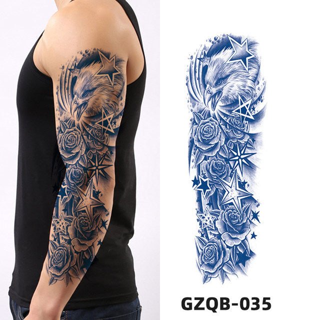 TQB-016, Full Arm Temporary Tattoo Sticker – imixhome